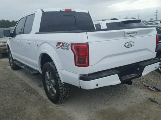 1FTEW1EG1HKC03916 - 2017 FORD F150 SUPER WHITE photo 3