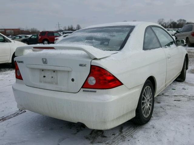 1HGEM22925L078787 - 2005 HONDA CIVIC EX WHITE photo 4