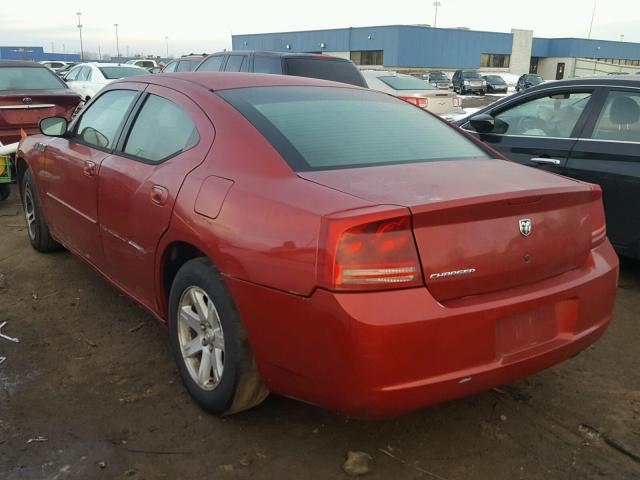 2B3KA43R66H379938 - 2006 DODGE CHARGER SE RED photo 3