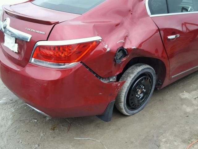 1G4GJ5E35CF282466 - 2012 BUICK LACROSSE T RED photo 9