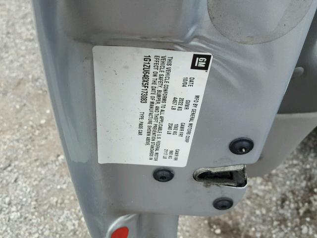 1G1ZU648X5F173083 - 2005 CHEVROLET MALIBU MAX 银色 照片 10