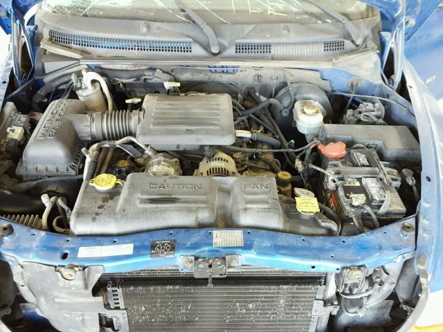 1B7GL2AN61S184300 - 2001 DODGE DAKOTA QUA BLUE photo 7