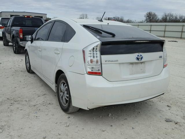 JTDKN3DU4B0301494 - 2011 TOYOTA PRIUS WHITE photo 3