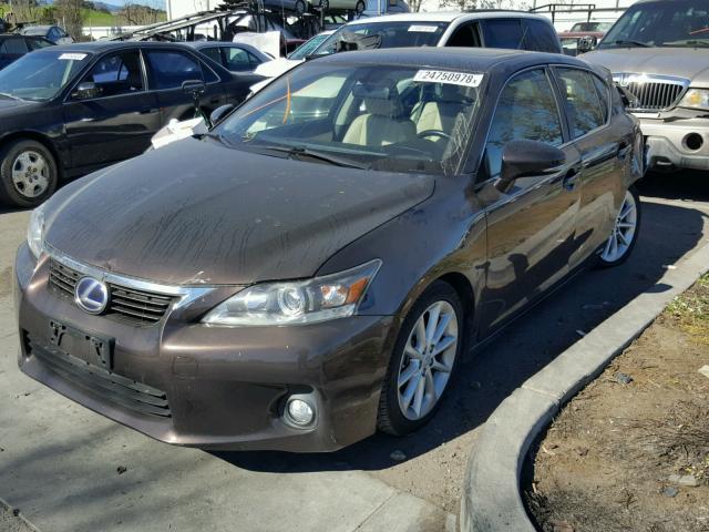 JTHKD5BH9D2135127 - 2013 LEXUS CT 200 MAROON photo 2