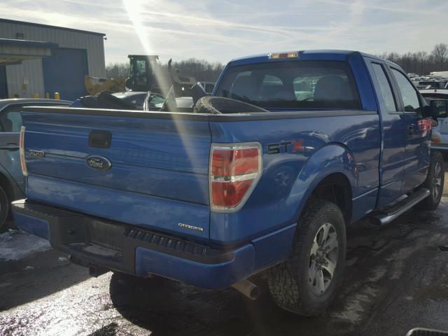 1FTFX1EF2DFD46692 - 2013 FORD F150 SUPER BLUE photo 4