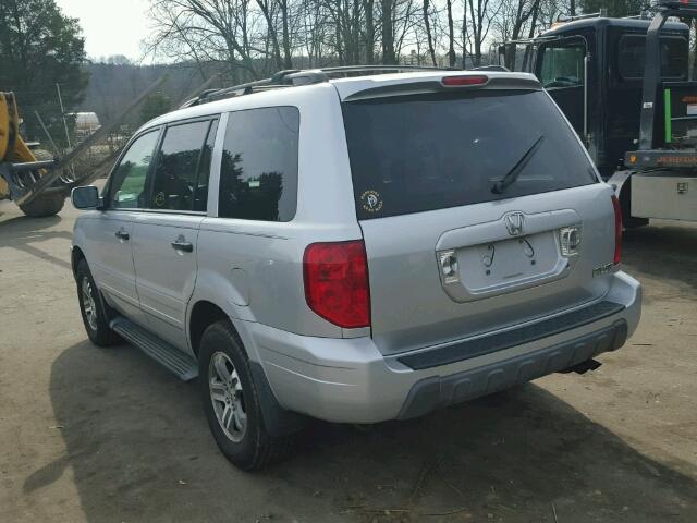 2HKYF18455H524799 - 2005 HONDA PILOT EX SILVER photo 3