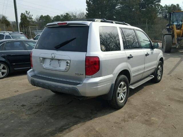 2HKYF18455H524799 - 2005 HONDA PILOT EX SILVER photo 4