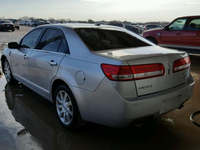 3LNHL2GC3BR773145 - 2011 LINCOLN MKZ SILVER photo 3