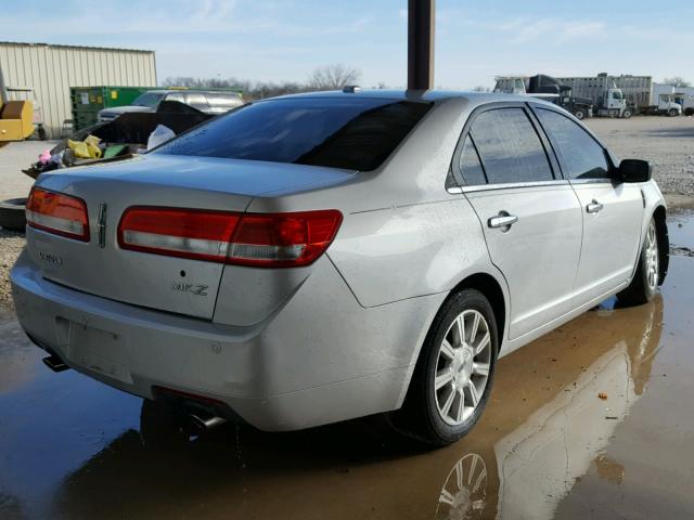 3LNHL2GC3BR773145 - 2011 LINCOLN MKZ SILVER photo 4