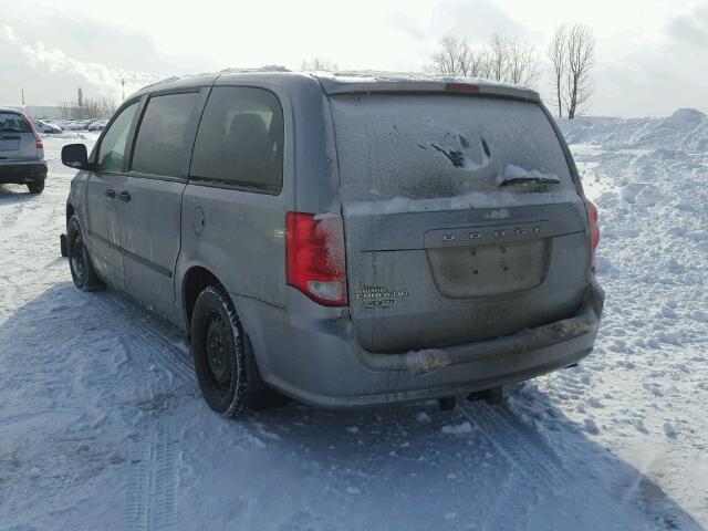 2C4RDGBGXDR546721 - 2013 DODGE GRAND CARA GRAY photo 3