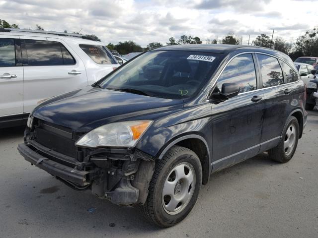 JHLRE38308C009870 - 2008 HONDA CR-V LX BLACK photo 2