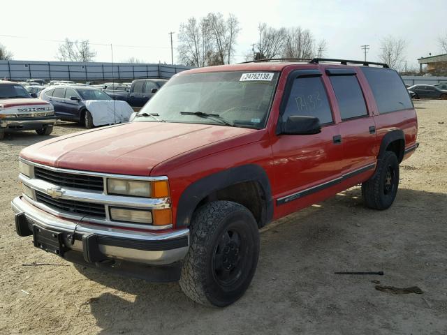 1GNFK16K9RJ423452 - 1994 CHEVROLET SUBURBAN K RED photo 2