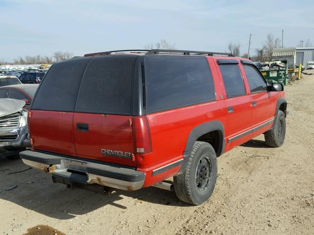 1GNFK16K9RJ423452 - 1994 CHEVROLET SUBURBAN K RED photo 4