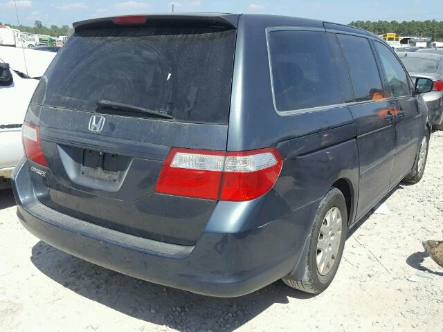 5FNRL38276B086259 - 2006 HONDA ODYSSEY LX GRAY photo 4