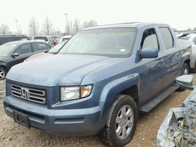 2HJYK16536H527469 - 2006 HONDA RIDGELINE BLUE photo 2