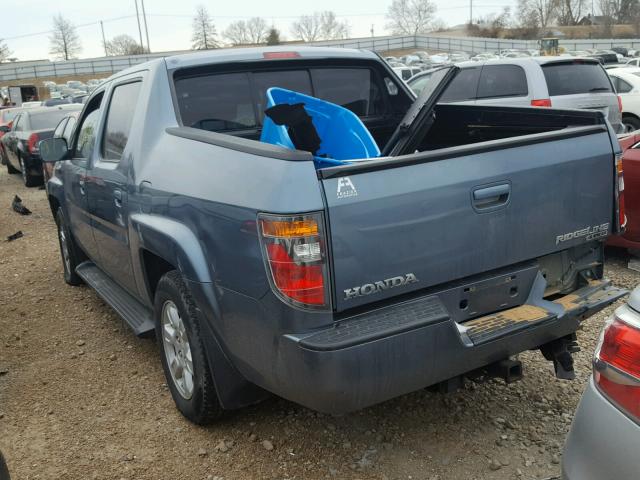 2HJYK16536H527469 - 2006 HONDA RIDGELINE BLUE photo 3