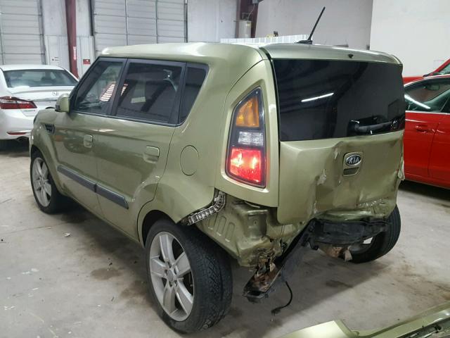 KNDJT2A2XA7166445 - 2010 KIA SOUL + GREEN photo 3