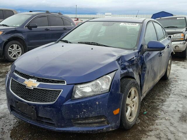 1G1PF5SC6C7330599 - 2012 CHEVROLET CRUZE LT BLUE photo 2