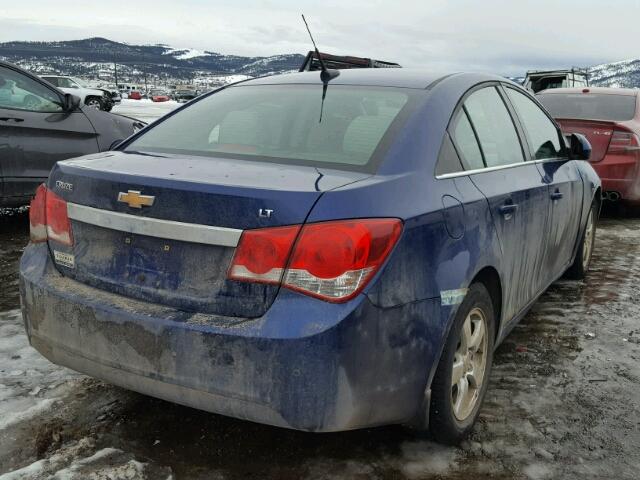 1G1PF5SC6C7330599 - 2012 CHEVROLET CRUZE LT BLUE photo 4