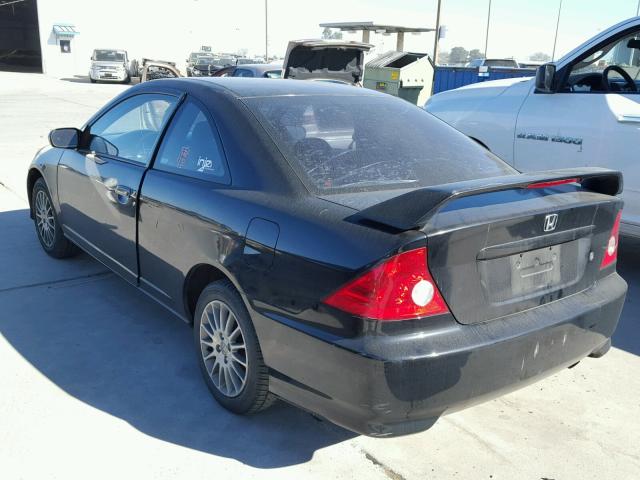 1HGEM22925L015608 - 2005 HONDA CIVIC EX შავი ფოტო 3