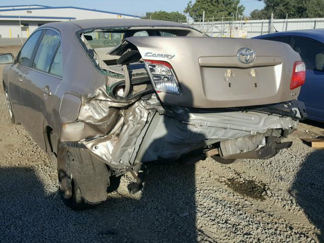 4T1BE46K17U729424 - 2007 TOYOTA CAMRY NEW GOLD photo 9