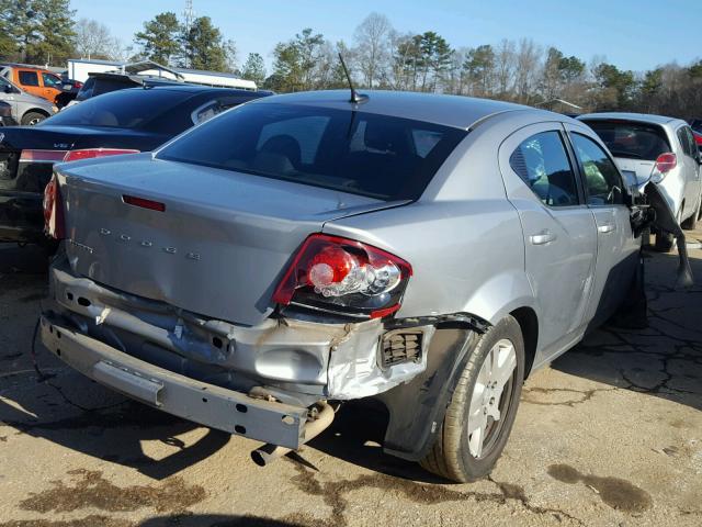 1C3CDZAB9EN116821 - 2014 DODGE AVENGER SE SILVER photo 4