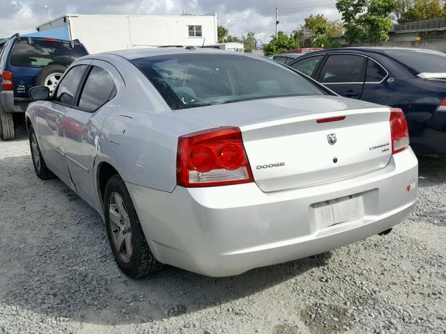 2B3CA3CV8AH165652 - 2010 DODGE CHARGER SX SILVER photo 3