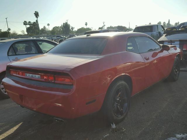 2C3CDYAG7CH167553 - 2012 DODGE CHALLENGER RED photo 4