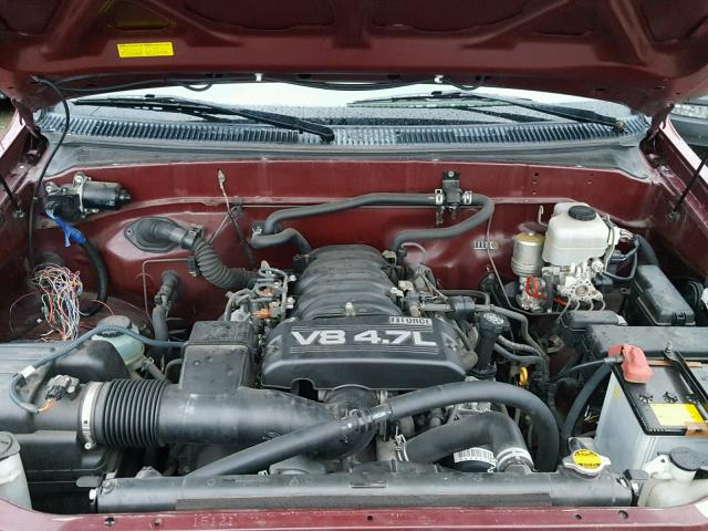 5TBDT48116S529792 - 2006 TOYOTA TUNDRA BURGUNDY photo 7