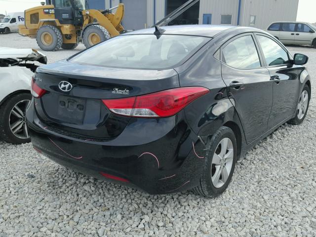 KMHDH4AE5BU100484 - 2011 HYUNDAI ELANTRA GL BLACK photo 4