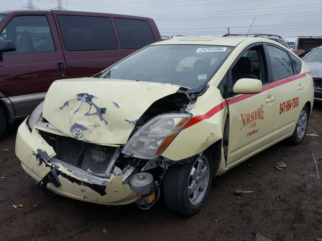 JTDKB20U593474779 - 2009 TOYOTA PRIUS YELLOW photo 2