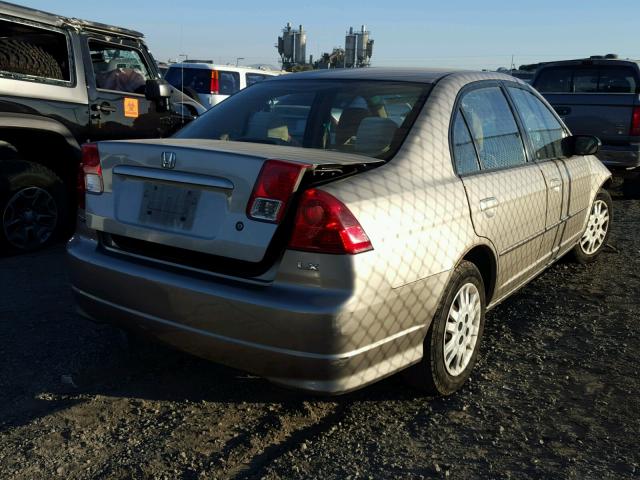 2HGES16524H579326 - 2004 HONDA CIVIC LX GOLD photo 4