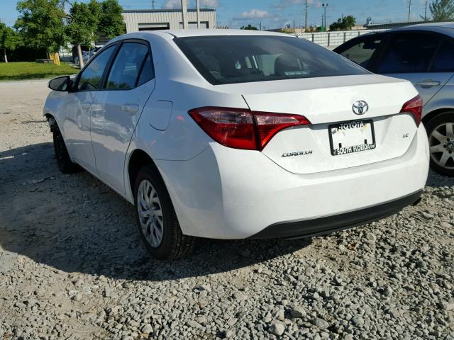 2T1BURHE5JC980253 - 2018 TOYOTA COROLLA L WHITE photo 3