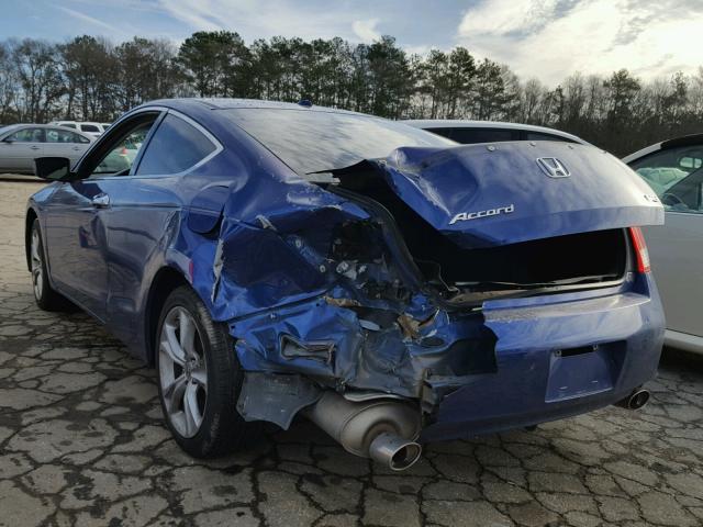 1HGCS2A84BA000041 - 2011 HONDA ACCORD EXL BLUE photo 3