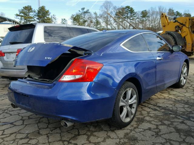 1HGCS2A84BA000041 - 2011 HONDA ACCORD EXL BLUE photo 4