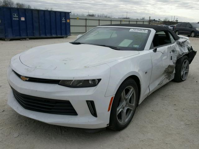 1G1FB3DS8G0187072 - 2016 CHEVROLET CAMARO LT WHITE photo 2