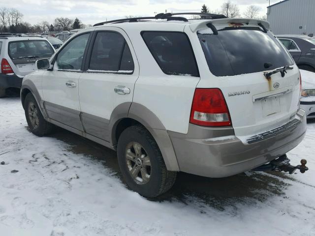 KNDJC733655365299 - 2005 KIA SORENTO EX WHITE photo 3