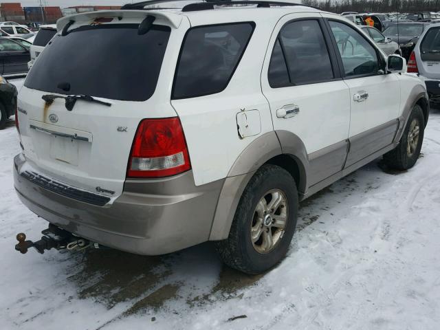 KNDJC733655365299 - 2005 KIA SORENTO EX WHITE photo 4