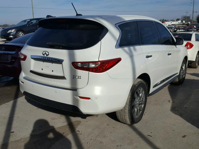 5N1AL0MN9DC312657 - 2013 INFINITI JX35 BASE WHITE photo 4