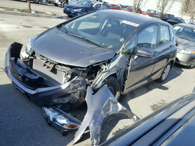 JHMGK5H57GS006056 - 2016 HONDA FIT LX GRAY photo 2