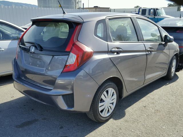 JHMGK5H57GS006056 - 2016 HONDA FIT LX GRAY photo 4