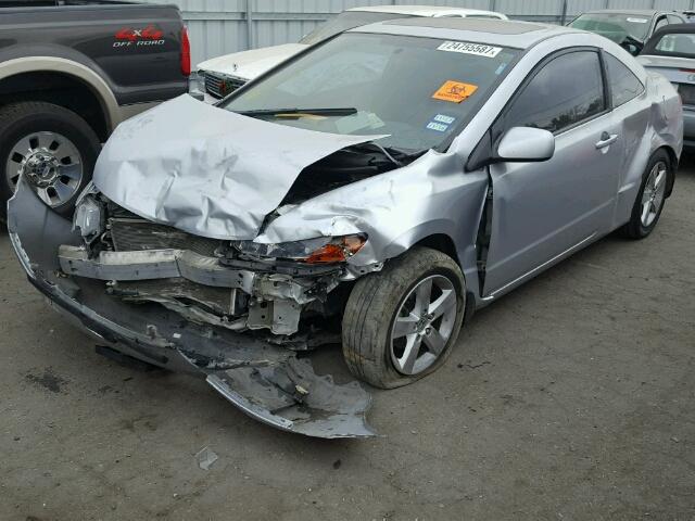 2HGFG12808H534347 - 2008 HONDA CIVIC EX SILVER photo 2