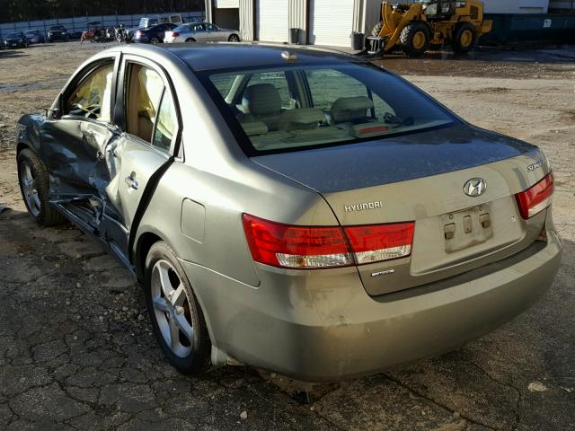 5NPEU46C58H324336 - 2008 HYUNDAI SONATA SE GREEN photo 3