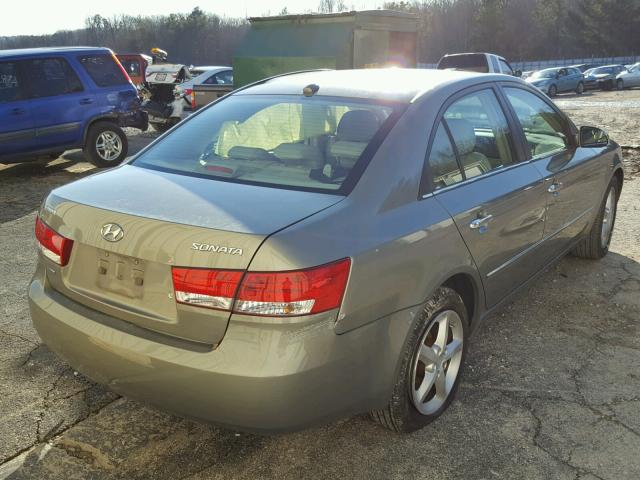 5NPEU46C58H324336 - 2008 HYUNDAI SONATA SE GREEN photo 4