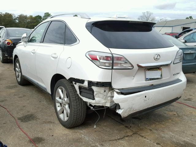 2T2ZK1BA2BC056958 - 2011 LEXUS RX 350 WHITE photo 3