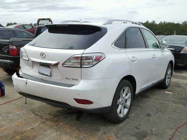 2T2ZK1BA2BC056958 - 2011 LEXUS RX 350 WHITE photo 4