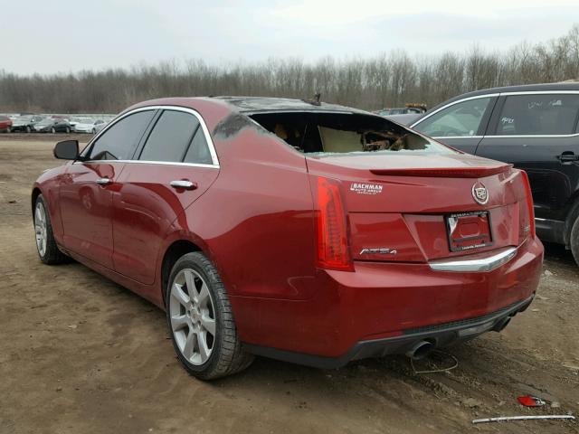 1G6AG5RX1E0179737 - 2014 CADILLAC ATS RED photo 3