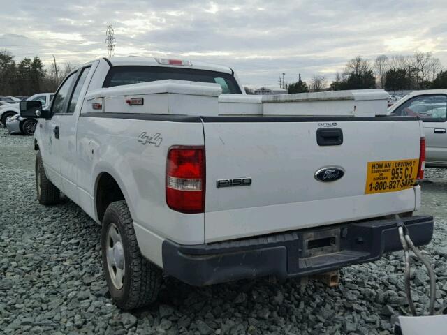 1FTRX14W97KC98179 - 2007 FORD F150 WHITE photo 3