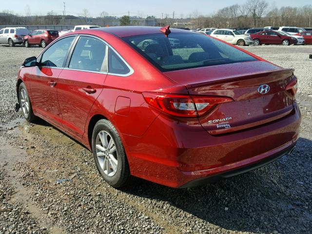 5NPE24AF6GH350742 - 2016 HYUNDAI SONATA SE RED photo 3