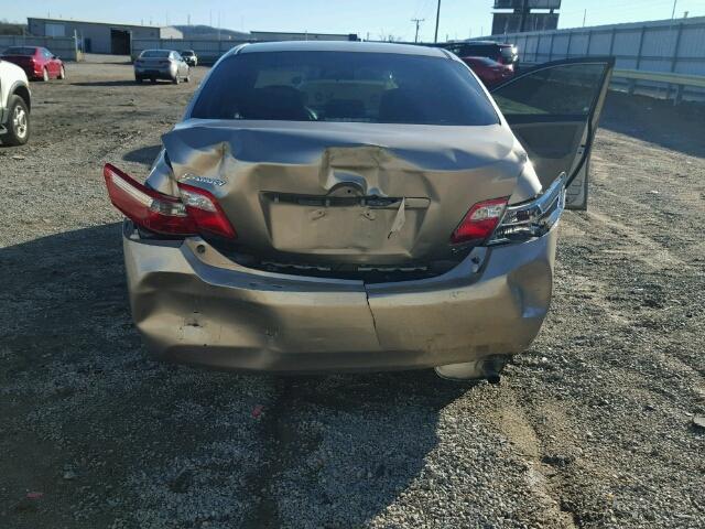 4T1BE46K39U403532 - 2009 TOYOTA CAMRY BASE GOLD photo 9